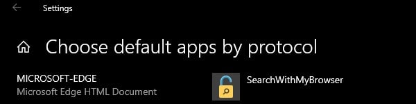 Choose Default Apps by Protocol - change Cortana Default Browser