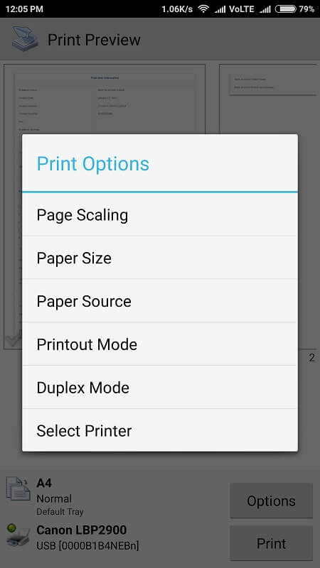 Print from Android 7