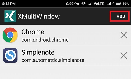 add apps - Multi-Window