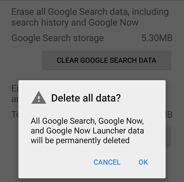 Get Google Assistant cache clean