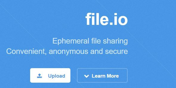 Anonymous File Sharing - File.io