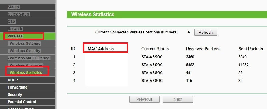 Connected devices mac address - who is connected to my WiFi