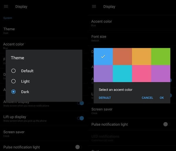 Change Dark Theme - OnePlus 5 Hidden Features and Tricks