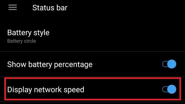 Display Network Speed - OnePlus 5 Hidden Features and Tricks