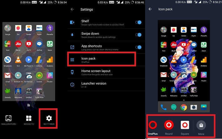 Icon Packs - OnePlus 5 hidden Features