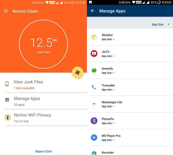 Norotn Clean Best Android Cleaner App