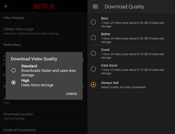 Netflix vs Amazon Prime Download Quality