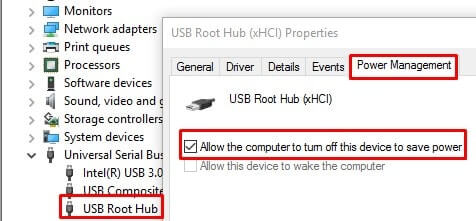 USB Root Hub - Power Management
