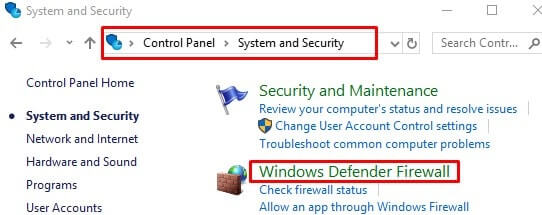 Windows Defender Firewall