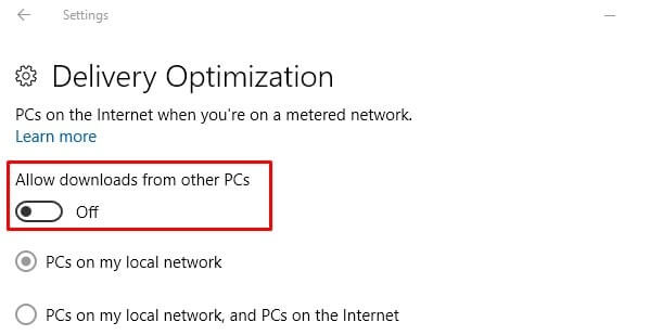 Disable Windows Delivery Optimization - Windows 10 Slow Internet