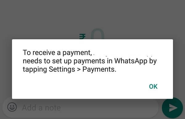 Activate WhatsApp Payments.