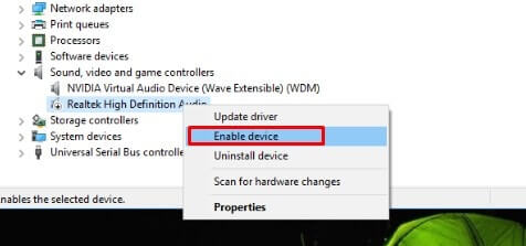 Re-enable Audio Driver