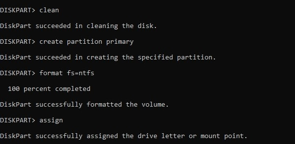 Format hard drive using the command prompt 1