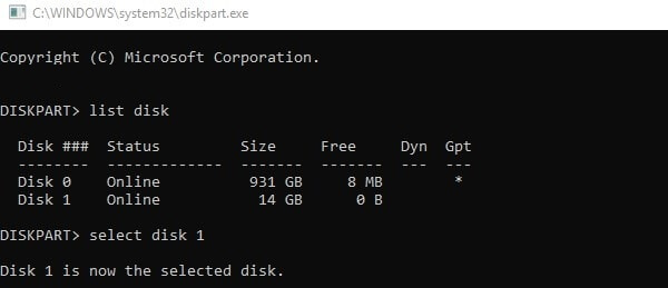 Format hard drive using the command prompt