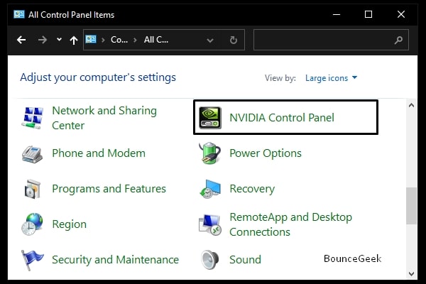 NVIDIA Control Panel is Missing - Control Panel