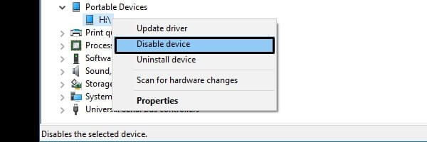 Disable and Re-Enable Device