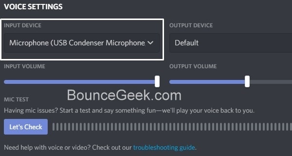Discord Mic not Working - Select Input Device