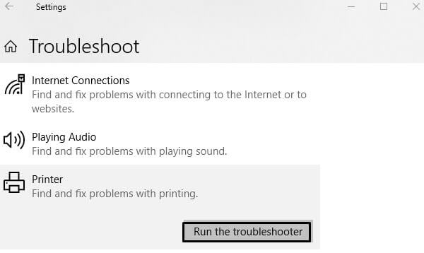 Printer Troubleshooter