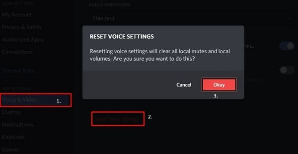 Reset Voice Settings - Discord