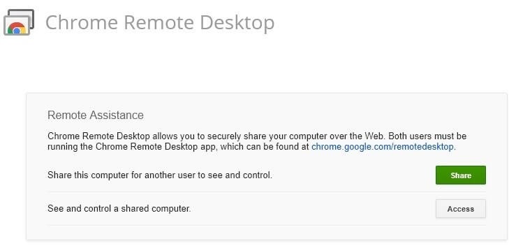 Chrome Remote Desktop - Chrome Apps
