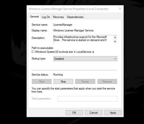 Disable License Manager