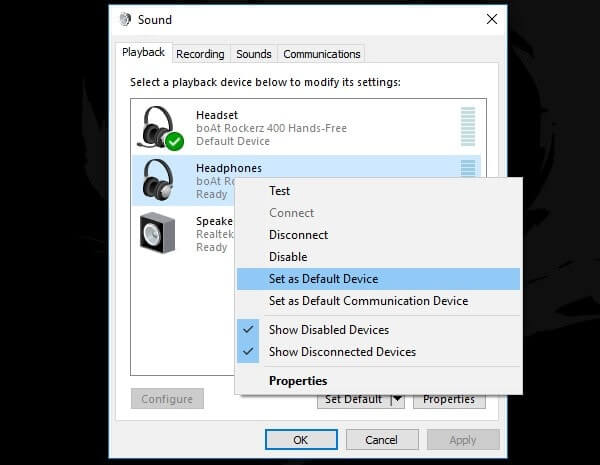 Set as Default Device - Can't Hear People On Discord 
