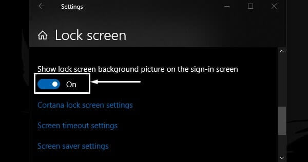 show lock screen background picture on the sign-in screen