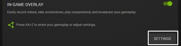 In-Game Overlay Settings