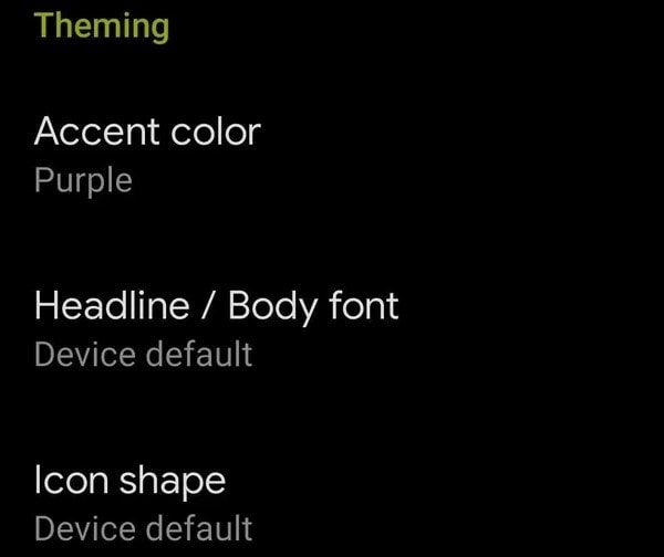 Theming in Android Q