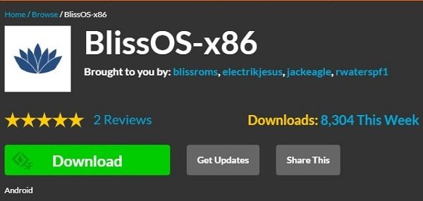 Download BlissOS-x86 ISO