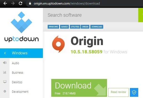 Download Older version of Origin to fix Origin Online login is currently unavailable