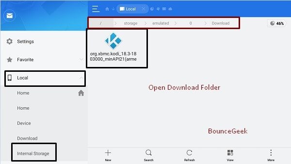 ES File Explorer - Download Folder Install APK