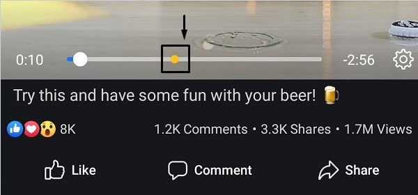 Facebook Video that contains Ads