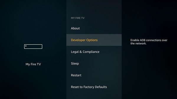Fire TV Stick Developer Options