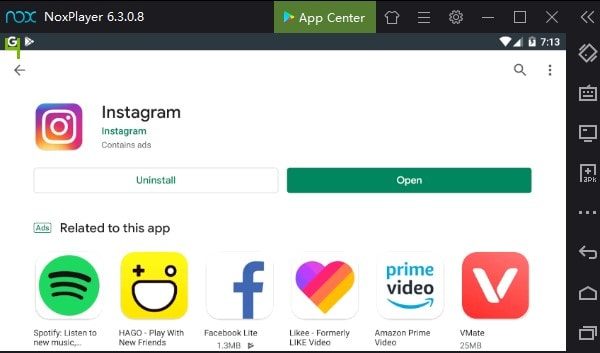 Install Instagram App in Nox Player