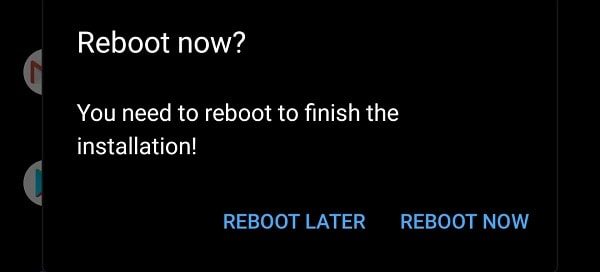 Reboot Now - Swift Installer