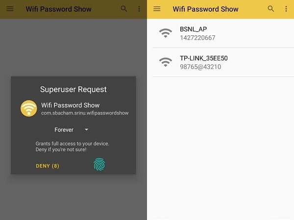 Show WiFi Password Android App