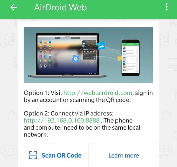 AirDroid Web App - Pushbullet Alternative
