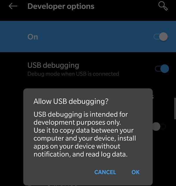Allow USB Debugging in Android