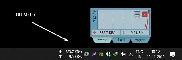 DU Meter Internet Speed Meter for Windows 10