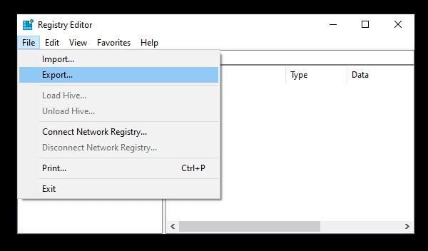 Export Registry Settings- Backup Registry