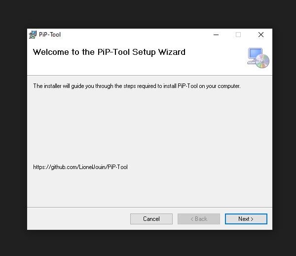Install PiP Tool Windows 10