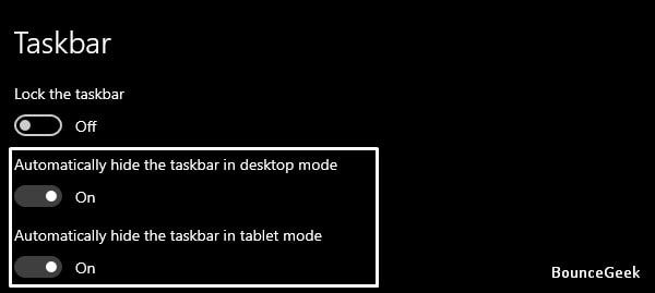 Windows 10 Taskbar Not Hiding in Fullscreen - Auto Hide