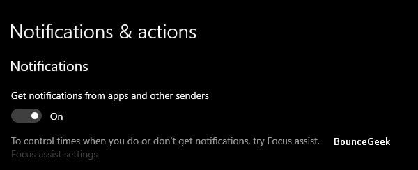 Disable Apps Notifications