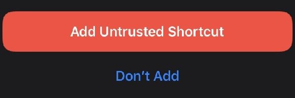 Add Untrusted Shortcut - Safari Dark Mode V2