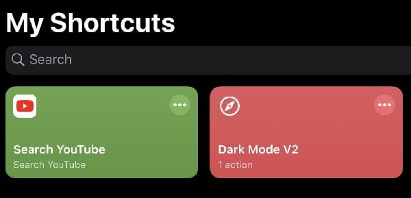 Dark Mode V2 Shortcut Added