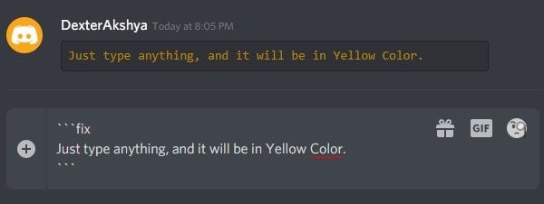 Make Text Color Yellow in Discord - Fix Syntax