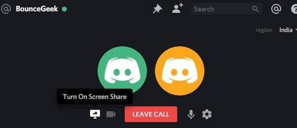 Turn on Screen Share With Friend