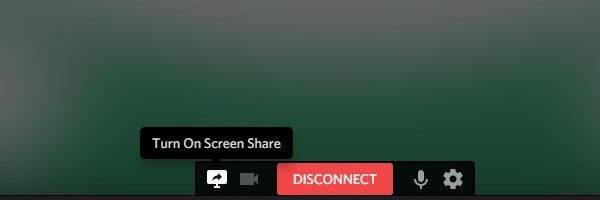 Turn on Screen Share on Discord Server