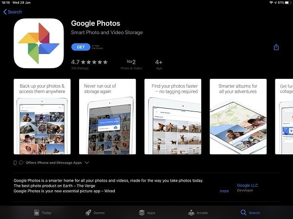 Install Google Photos App